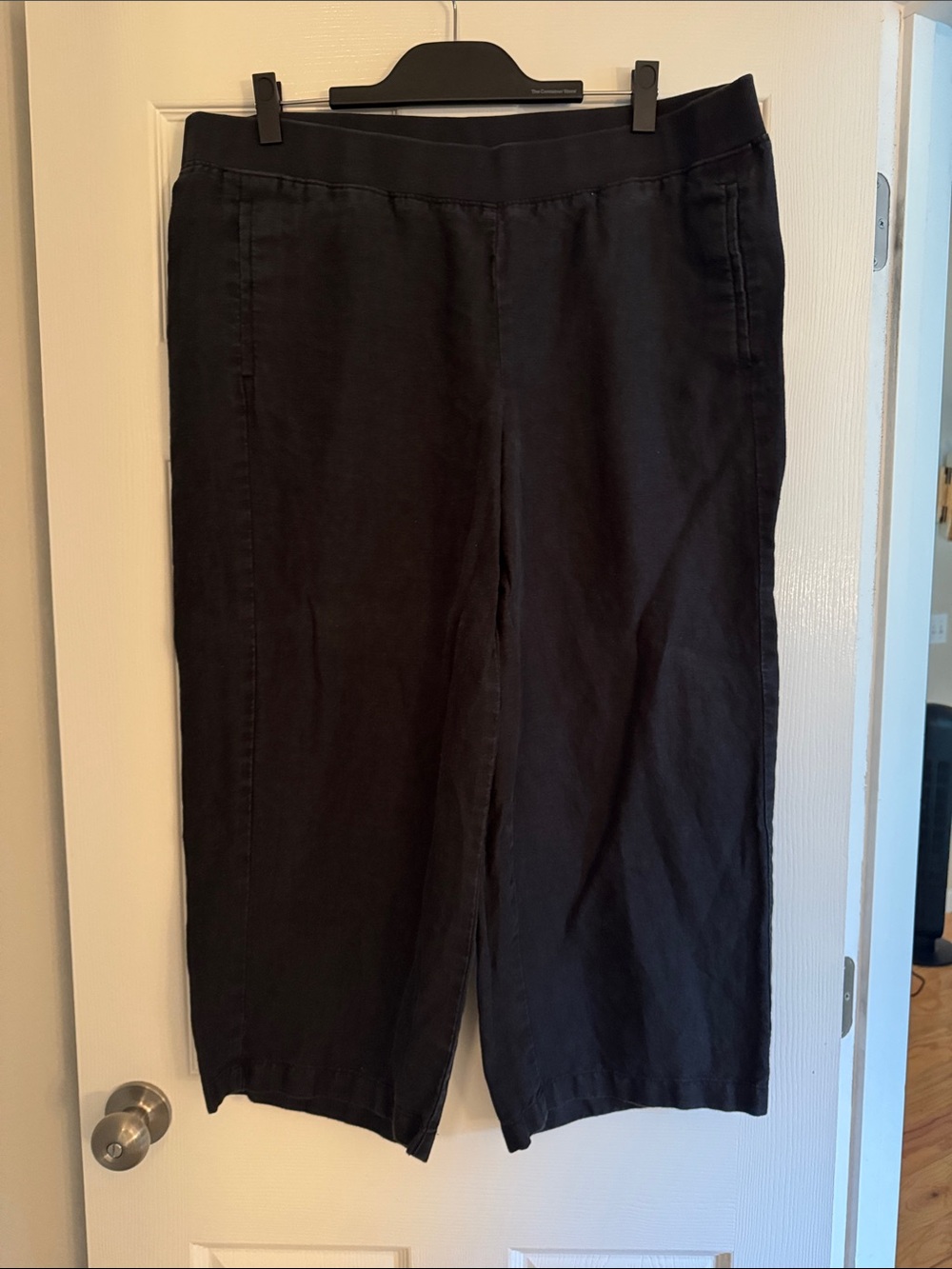 📌Vintage JJill XL Black Linen Crops
